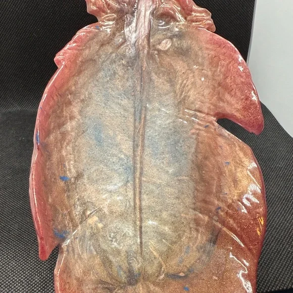 Unique Resin Pink and Blue Leaf-Shaped Decorative Dish - Picture 10 of 11